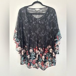 Women’s Plus Size Style & Co Floral Blouse Size 2X/2XL